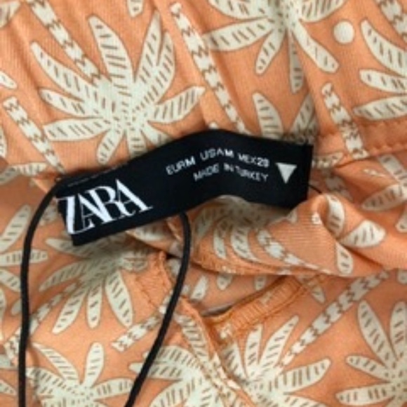 ZARA Floral Straight Pants, M, NWT - Picture 6 of 7